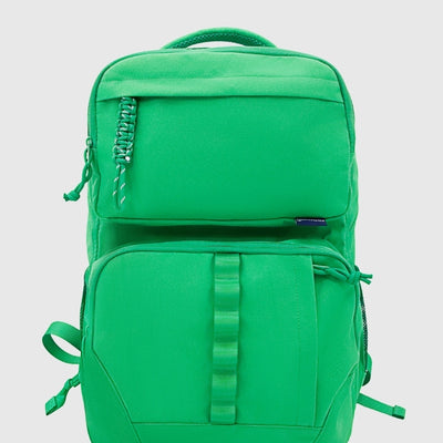 Bright Green (R)evolution™ 25L Transit Pack (Front): Bright green backpack with two zippered compartments and top carry handle