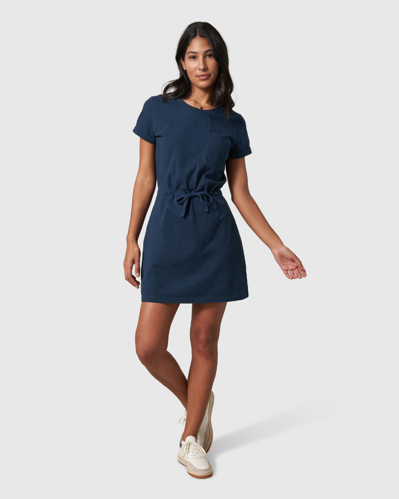 Vestido camisero de punto