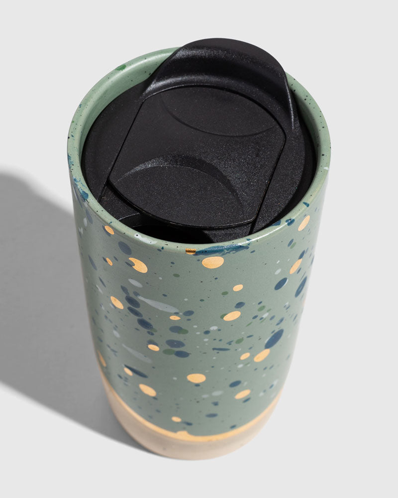 Taza térmica de cerámica para viaje de 10 oz