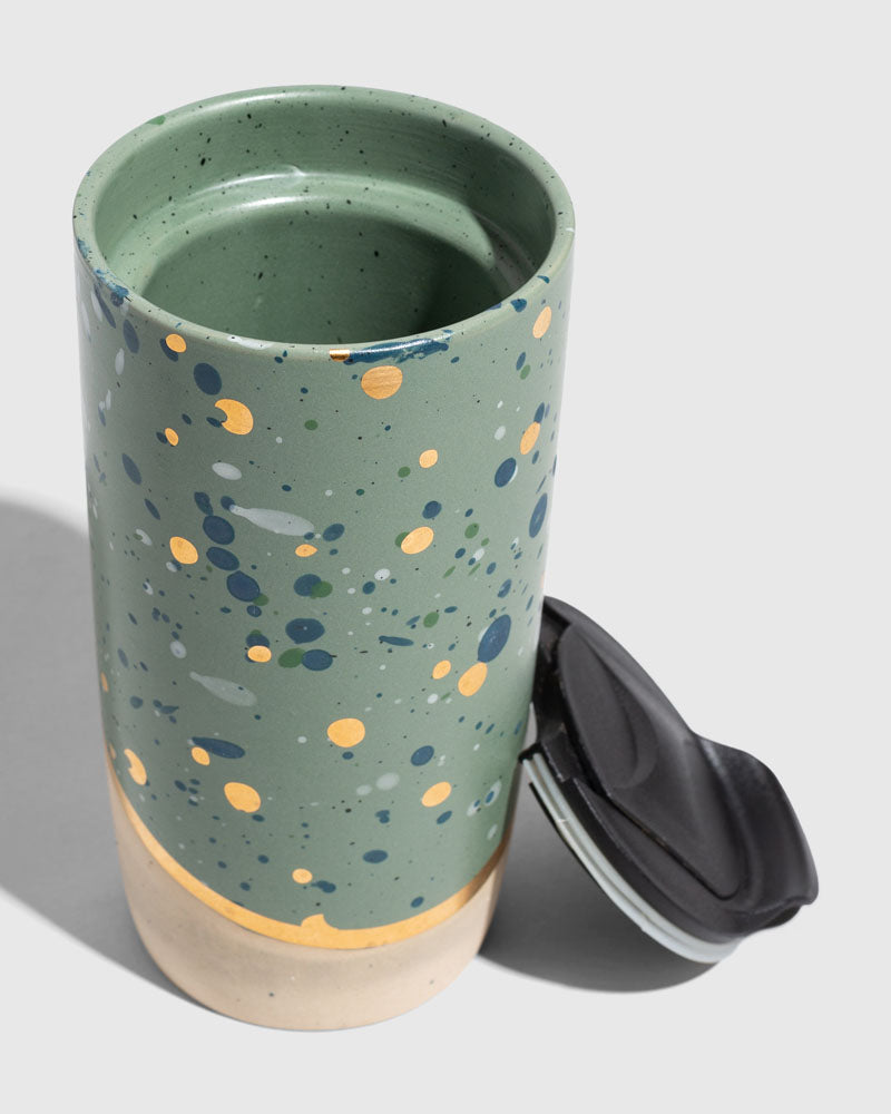 Taza térmica de cerámica para viaje de 10 oz