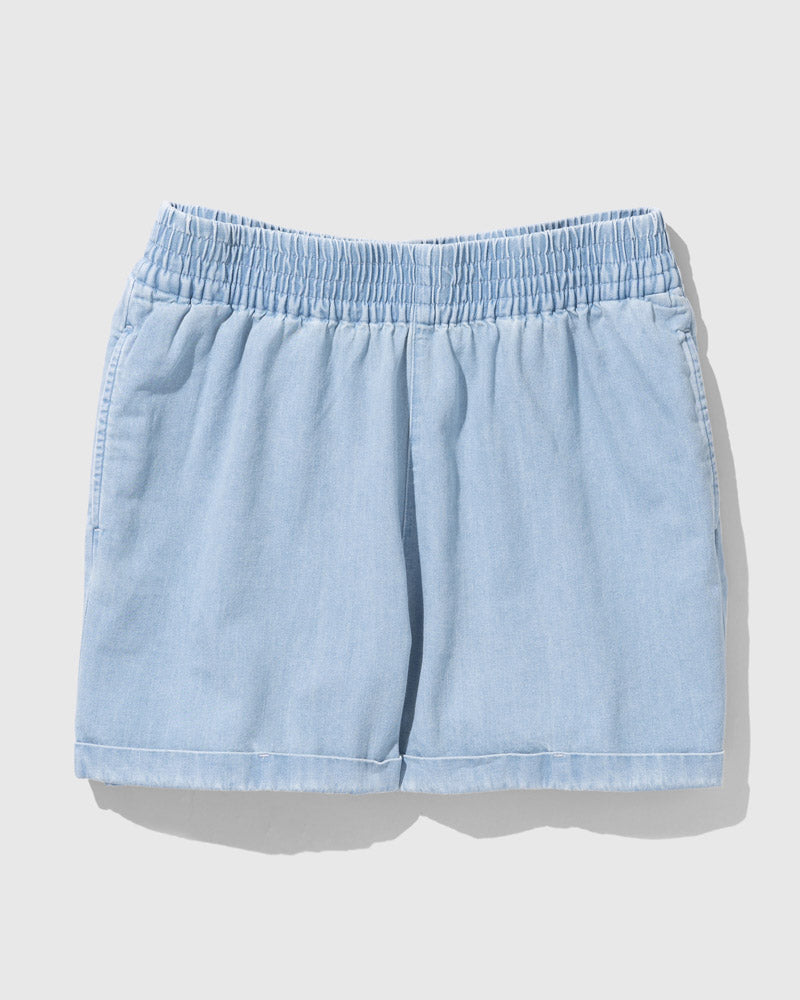 Organic Chambray Pull-On Short - Main Image