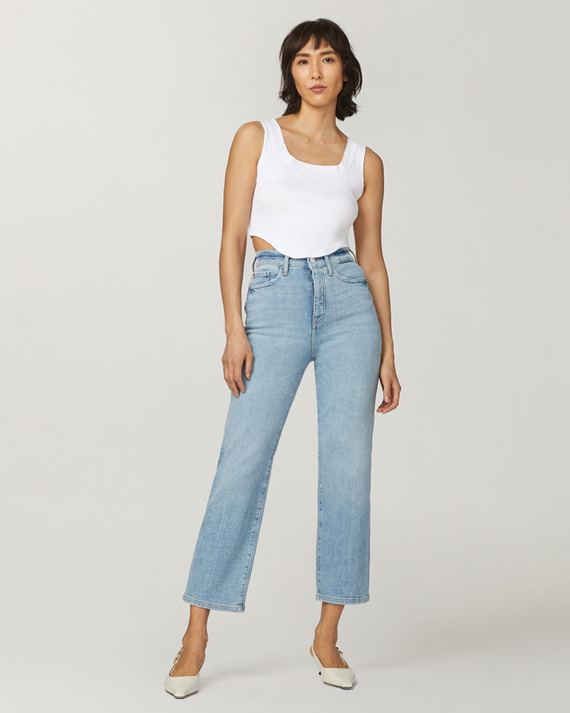 Warp + Weft | Women’s ASE High Rise Straight Jean | Burnout