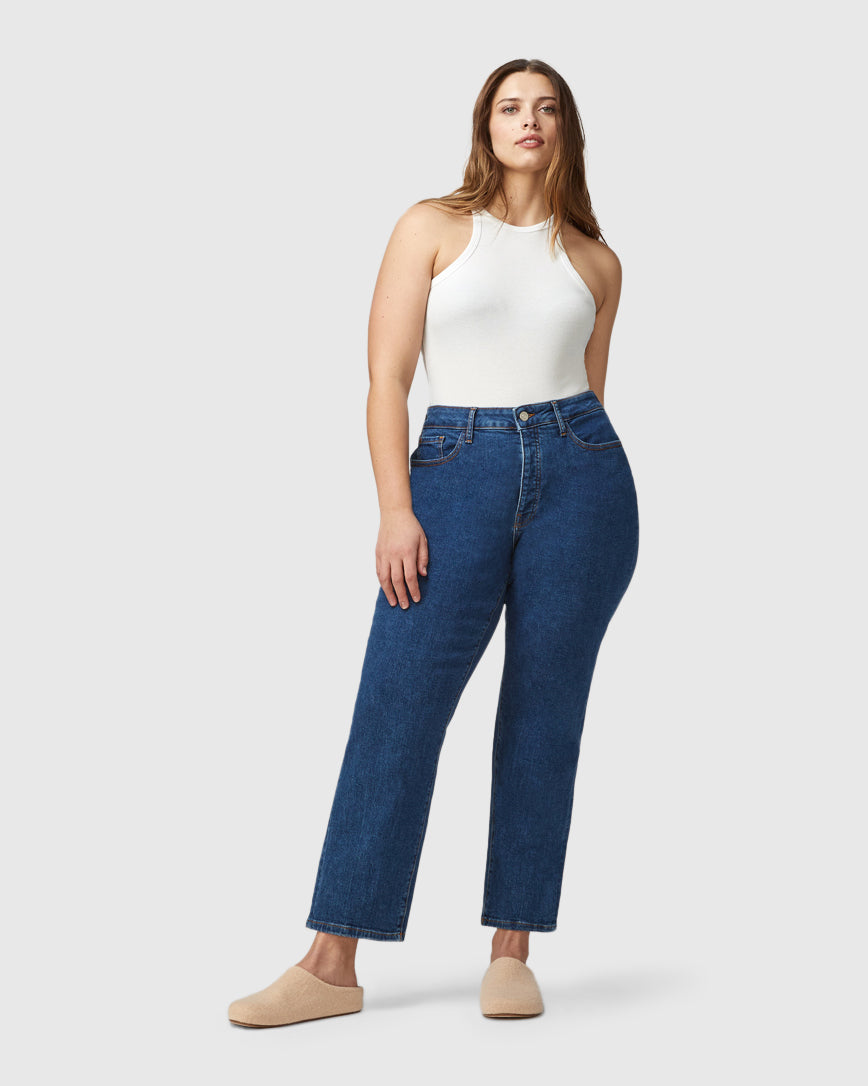 Warp + Weft | Women’s ASE High Rise Straight Jean | Watersong 