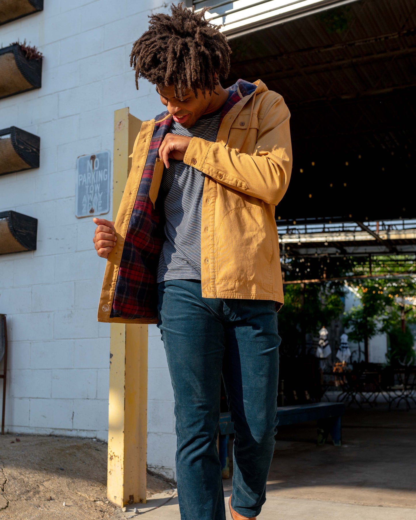 Flannel-Lined Hooded Chore Coat