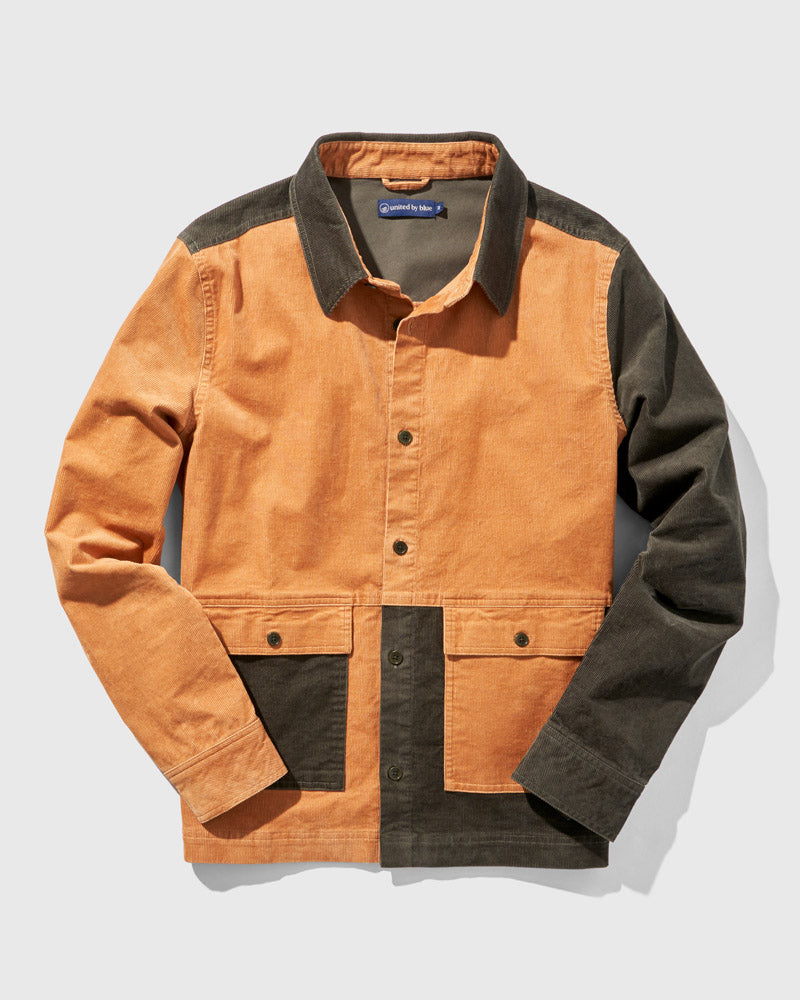 Organic Colorblocked Corduroy Overshirt