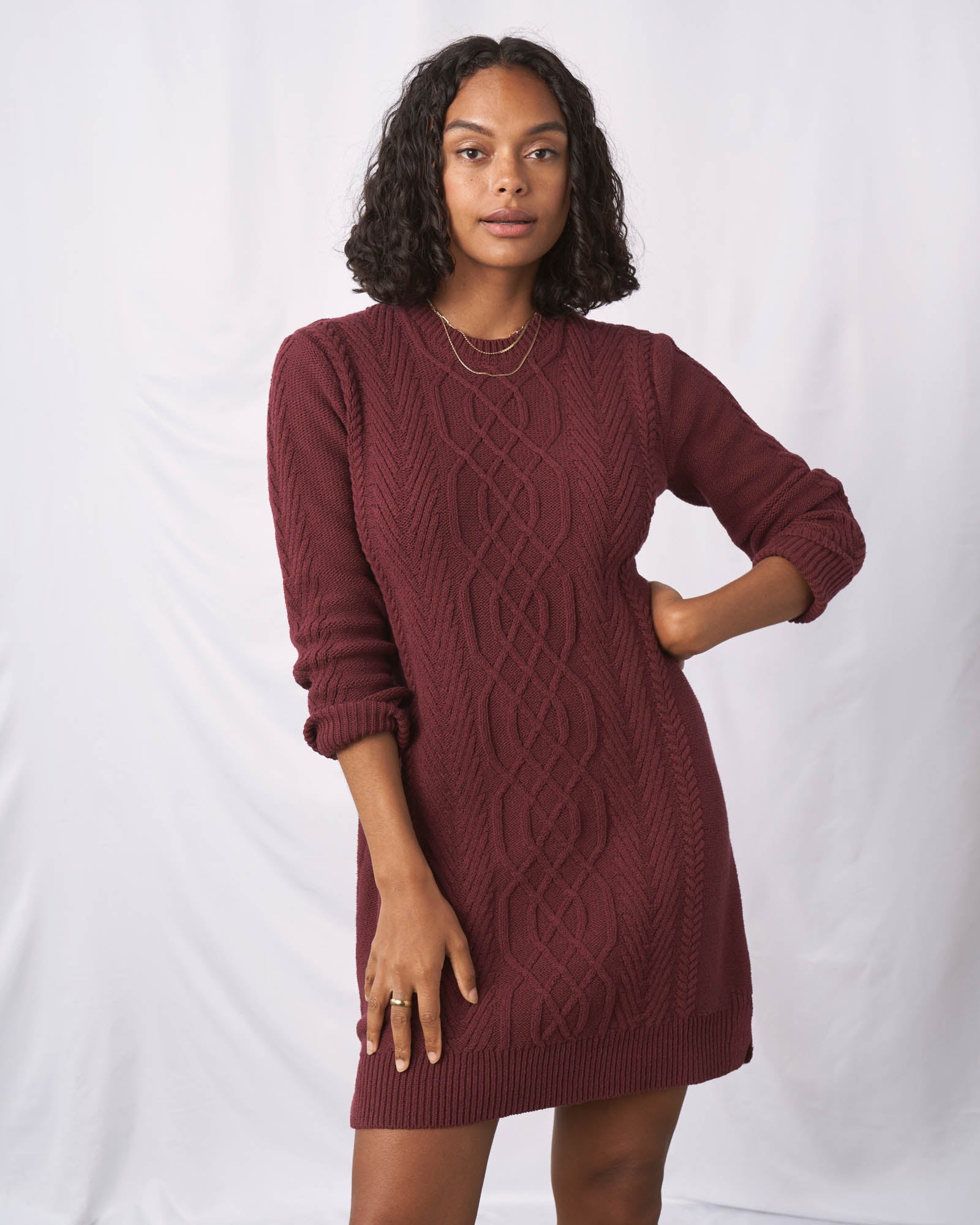 Recycled Tie Back Sweater Dress United By Blue Recycled Tie Back Sweater Dress United By Blue