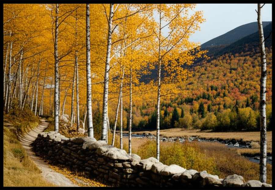 Rugged Vermont mountain landscape in autumn