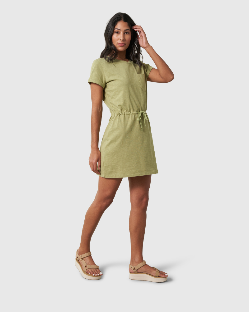 white cotton summer dress Organic Cotton Knitted Tee Shirt Dress – United By Blue