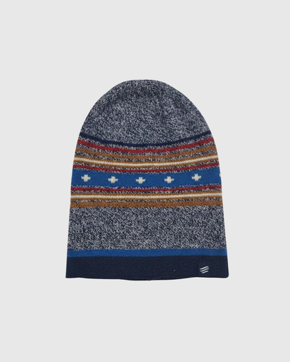 Merino Wool Slouchy Modern Fair Isle Beanie
