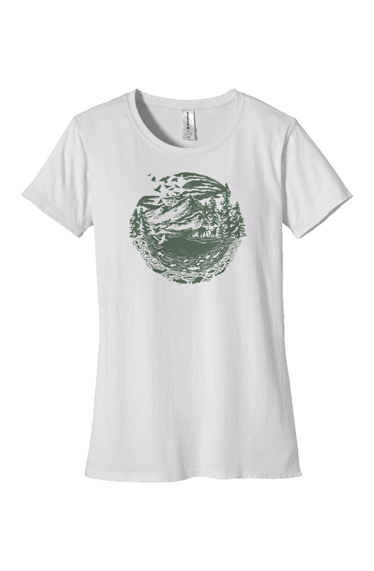 Womens Fit Graphic Tee in 100 Organic Cotton Downstream
