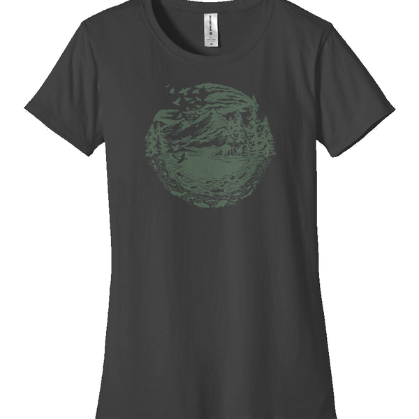 Womens Fit Graphic Tee in 100 Organic Cotton Downstream