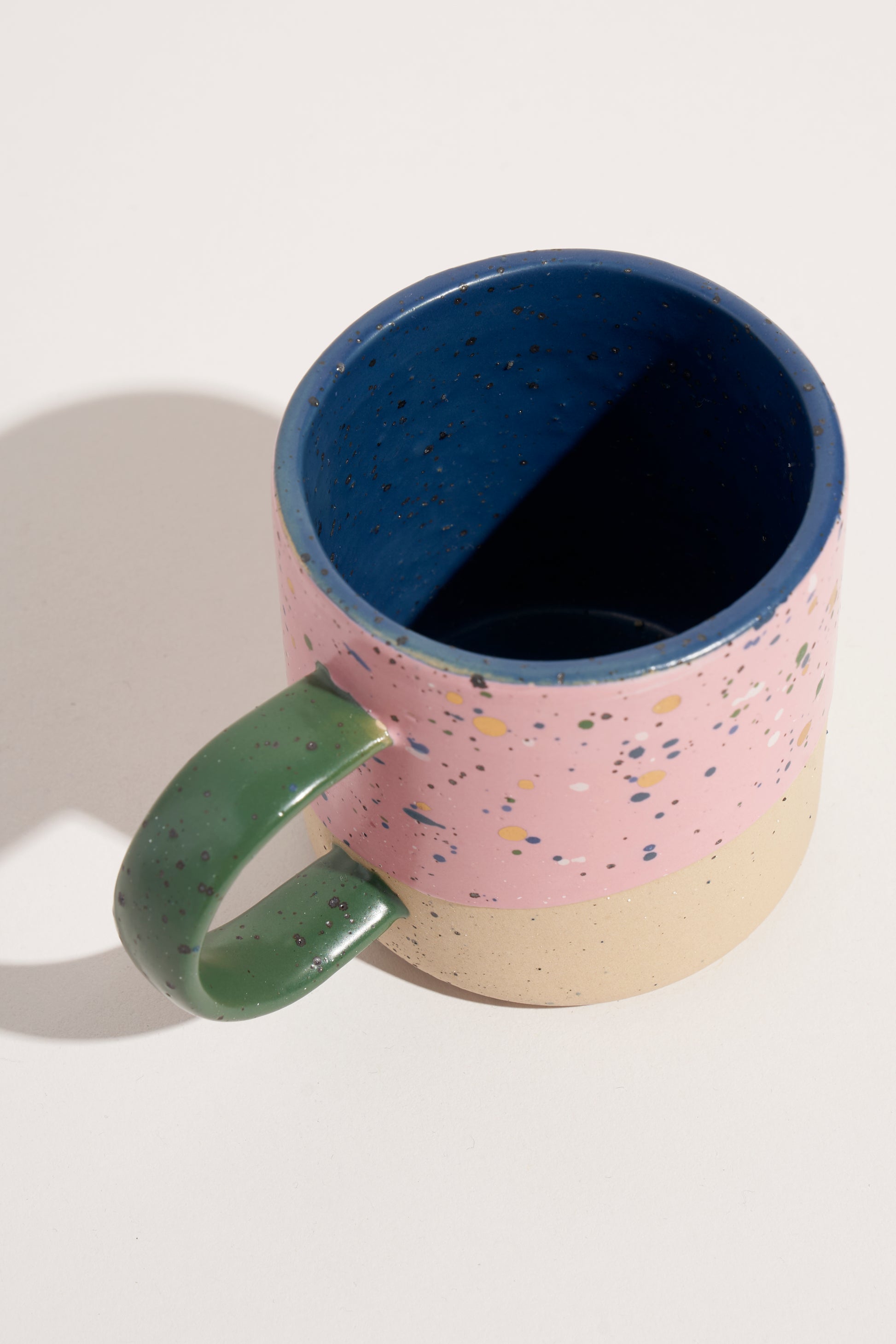 Mastercraft Stoneware Japan Floral Flat Cup Coffee Mugs | 8 oz | Set of 4