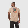 Ash Better Together Graphic Tee (Back): Sand-colored tee with colorful globe and figures graphic reading Better Together