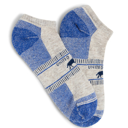 Bison Trail Low-Cut Sock - Blue (Pair)