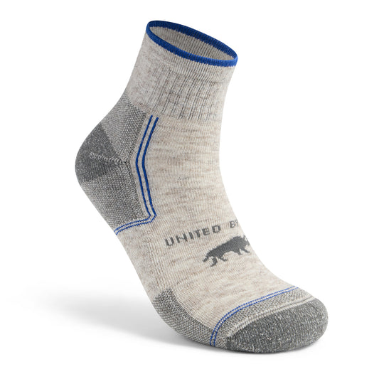 Bison Trail Quarter Sock - Grey Multi (Front)