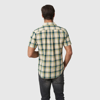 Men's All-day Chambray Short Sleeve Plaid Button Down
