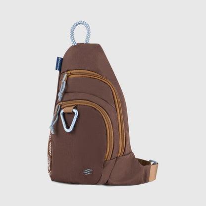 brown leather sling backpack Taylor Everyday Concealed Carry Bag Dark Cocoa gift wrap with ribbon. Mens Sling Backpack Full-Grain