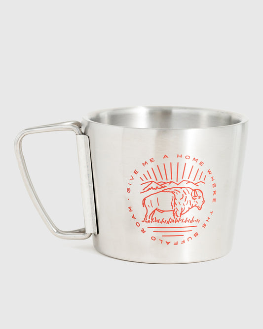 Taza con brújula de acero inoxidable Buffalo Roam