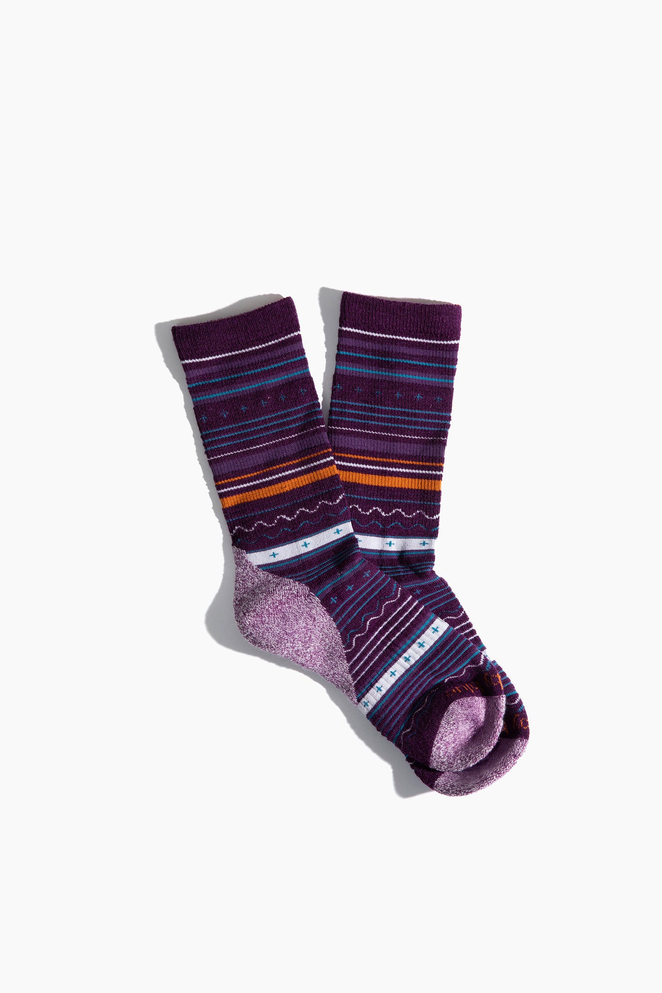 The Merino Wool Modern Fair Isle Crew Sock with Cushioned Sole - New Color