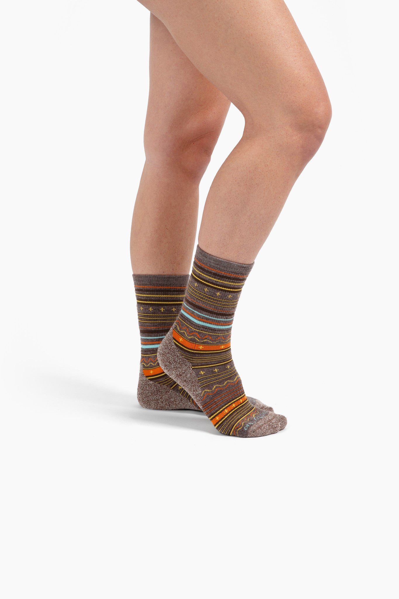 The Merino Wool Modern Fair Isle Crew Sock with Cushioned Sole - New Color