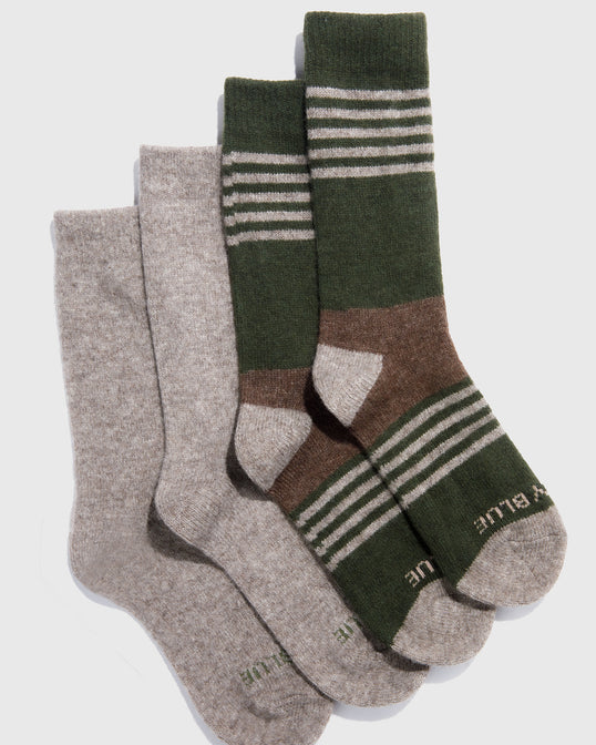 Tan and Green Striped / S/M