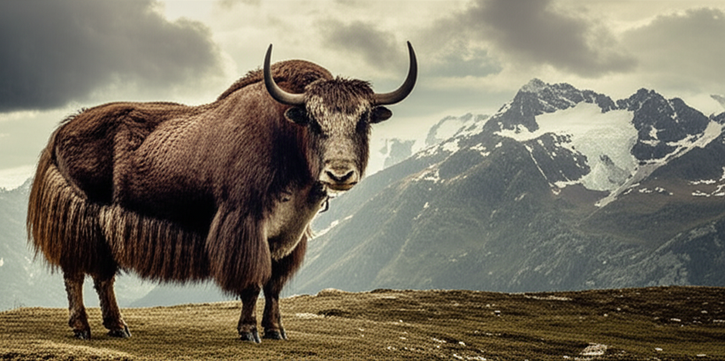 Yak on the Himalayan plateau
