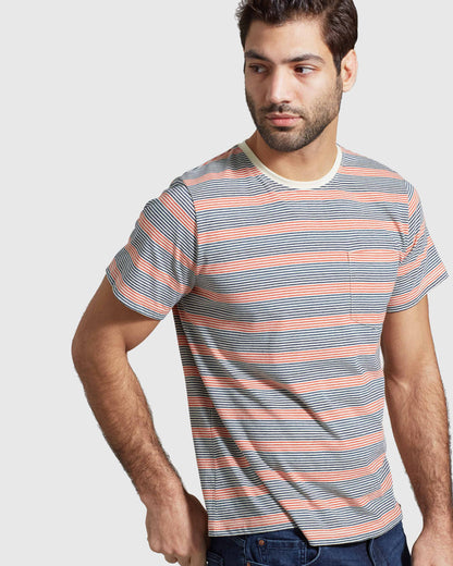 Men's EcoKnit™ Striped Pocket Tee