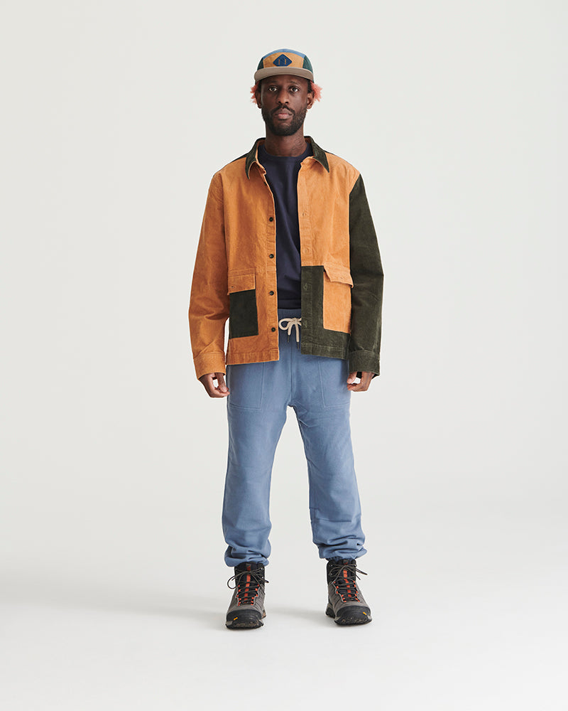 【BAON】[unisex] Melken Corduroy Color Matching Crop Work JK Organic Colorblocked Corduroy Overshirt – United By Blue