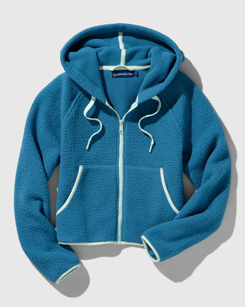 Blue zip up fleece online