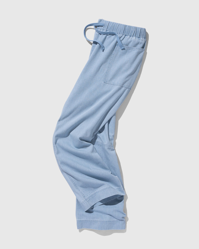 人気アイテムランキング Chambray Organic Women's Pull-On Blue By United | Pant パンツ