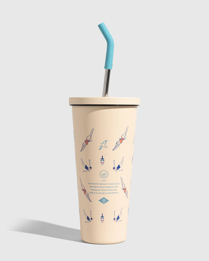 24oz Insulated Tumbler with Straw