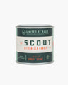 Default Title 5oz Scout Citronella Candle - 2 Pack (Front): Dark green tin candle with cream label, orange and teal typography