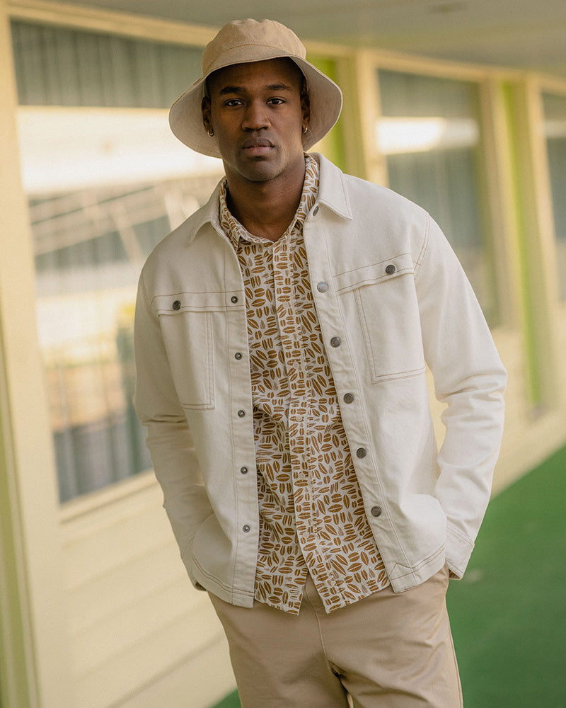 Men's Denim Overshirt | White Jacket – United By Blue