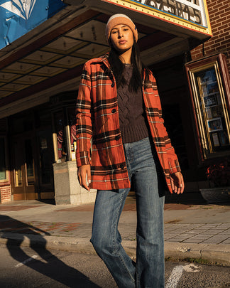 Women's Recycled Plaid Coat | United By Blue