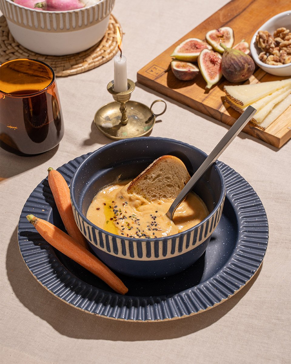 Blue hotsell stoneware dishes