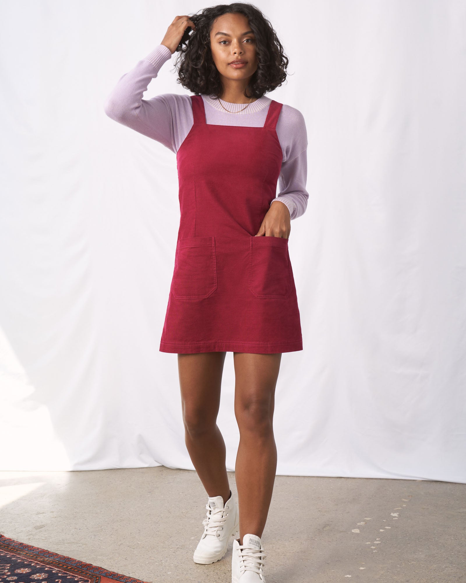 Women's Organic Corduroy Pinafore Dress