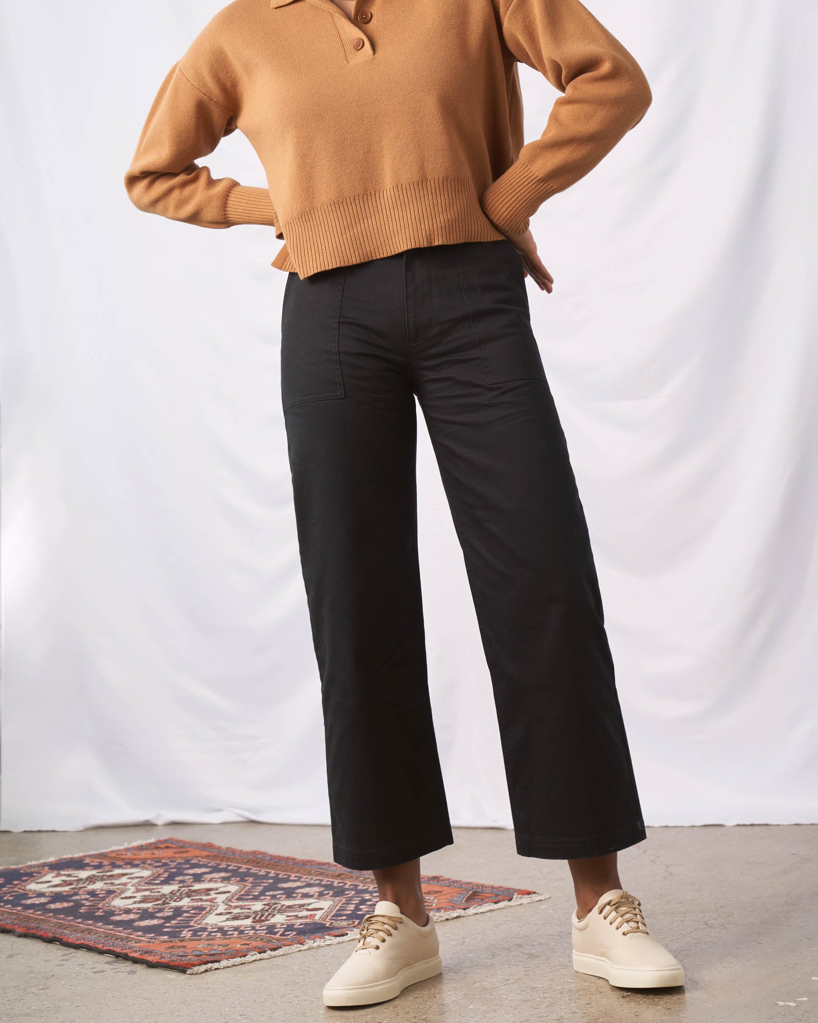 Organic Twill Wide Leg Pant