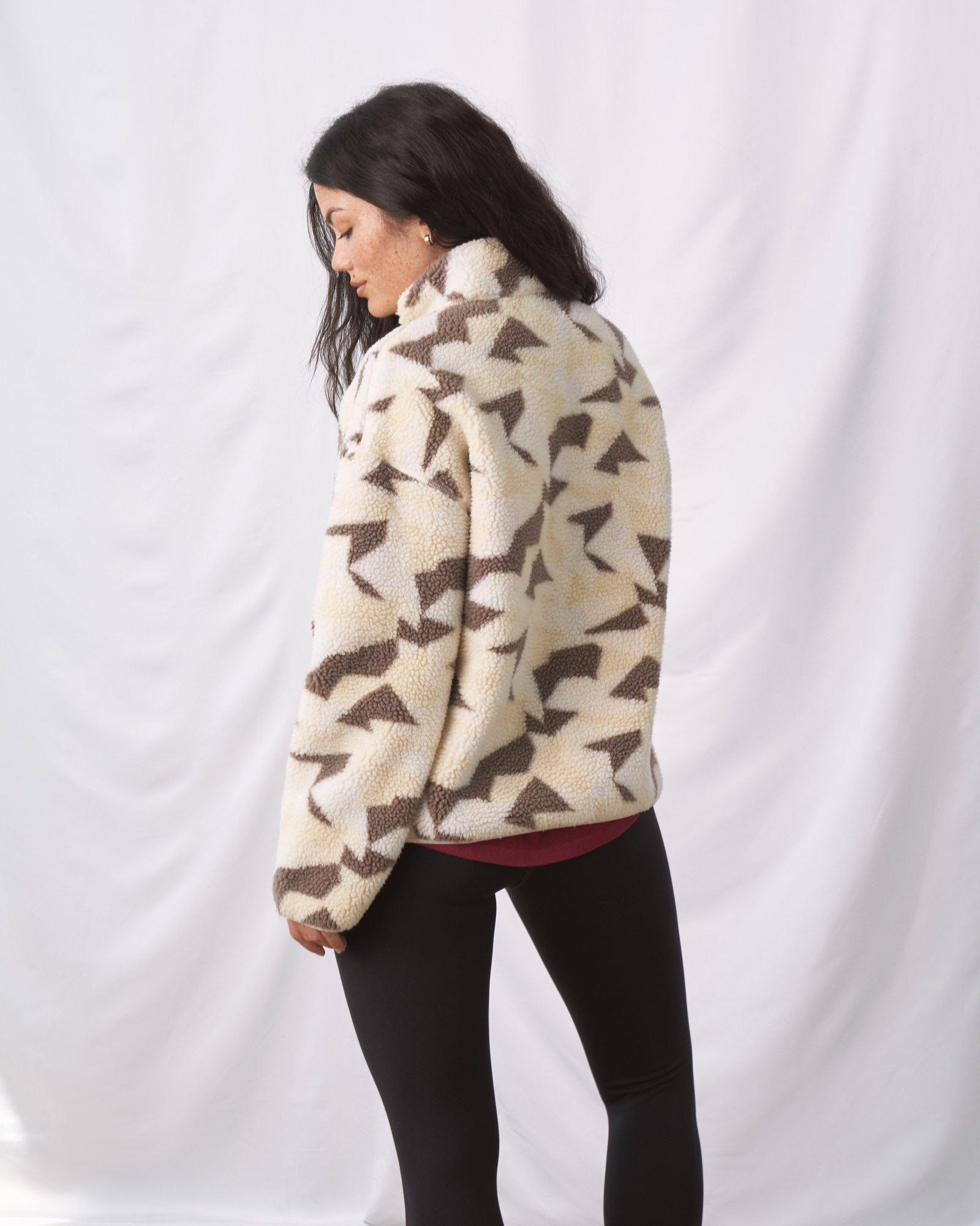 Recycled Sherpa Half Zip Pullover