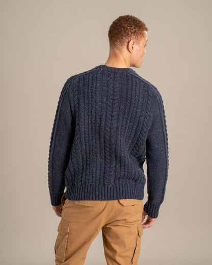 Recycled Wool Cable Knit Sweater