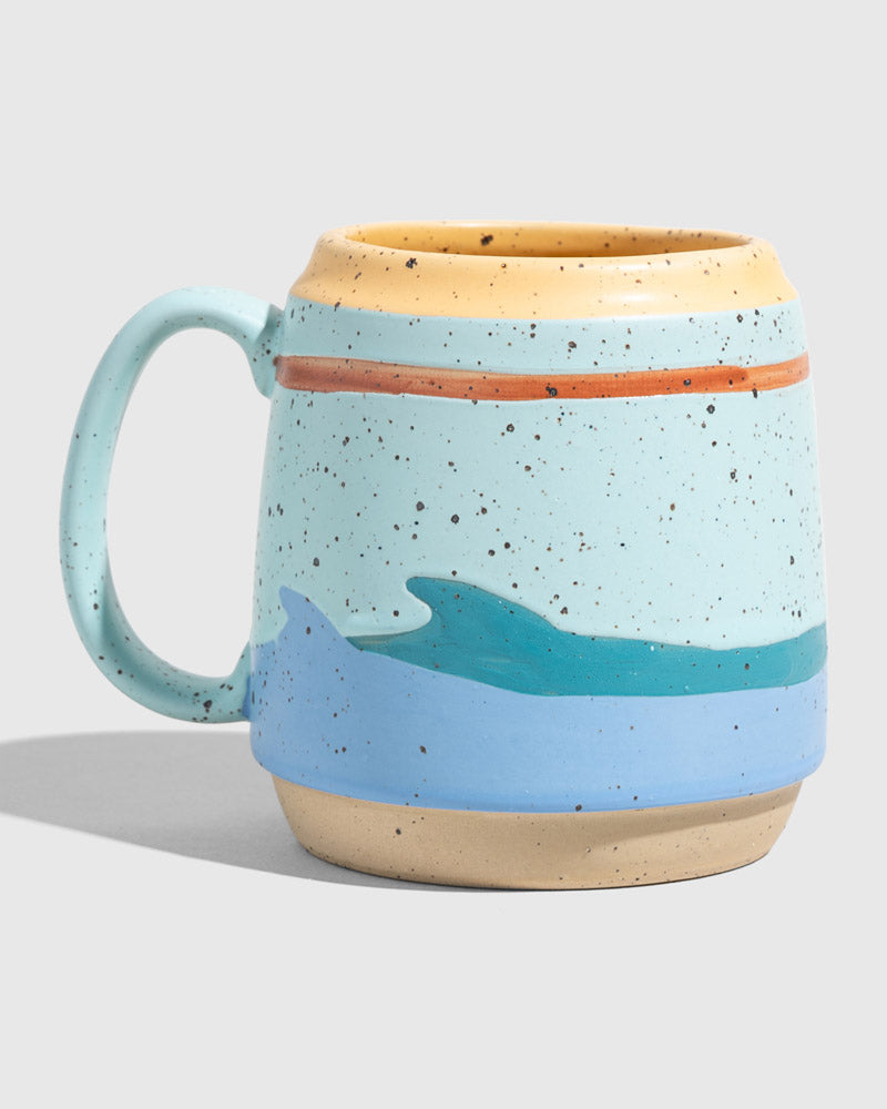 16oz Handmade in USA Ceramic Mug- INDIGO BLUE