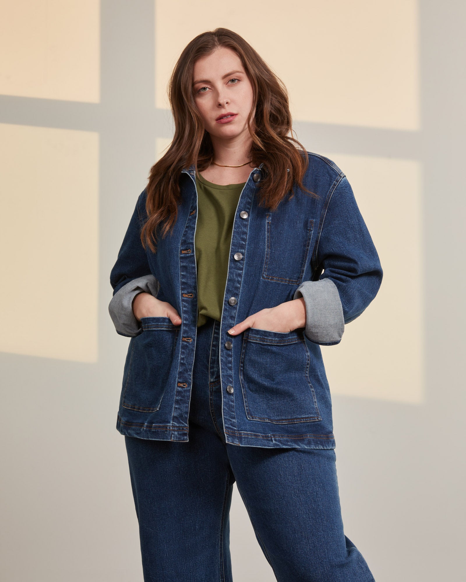 Organic denim jacket best sale