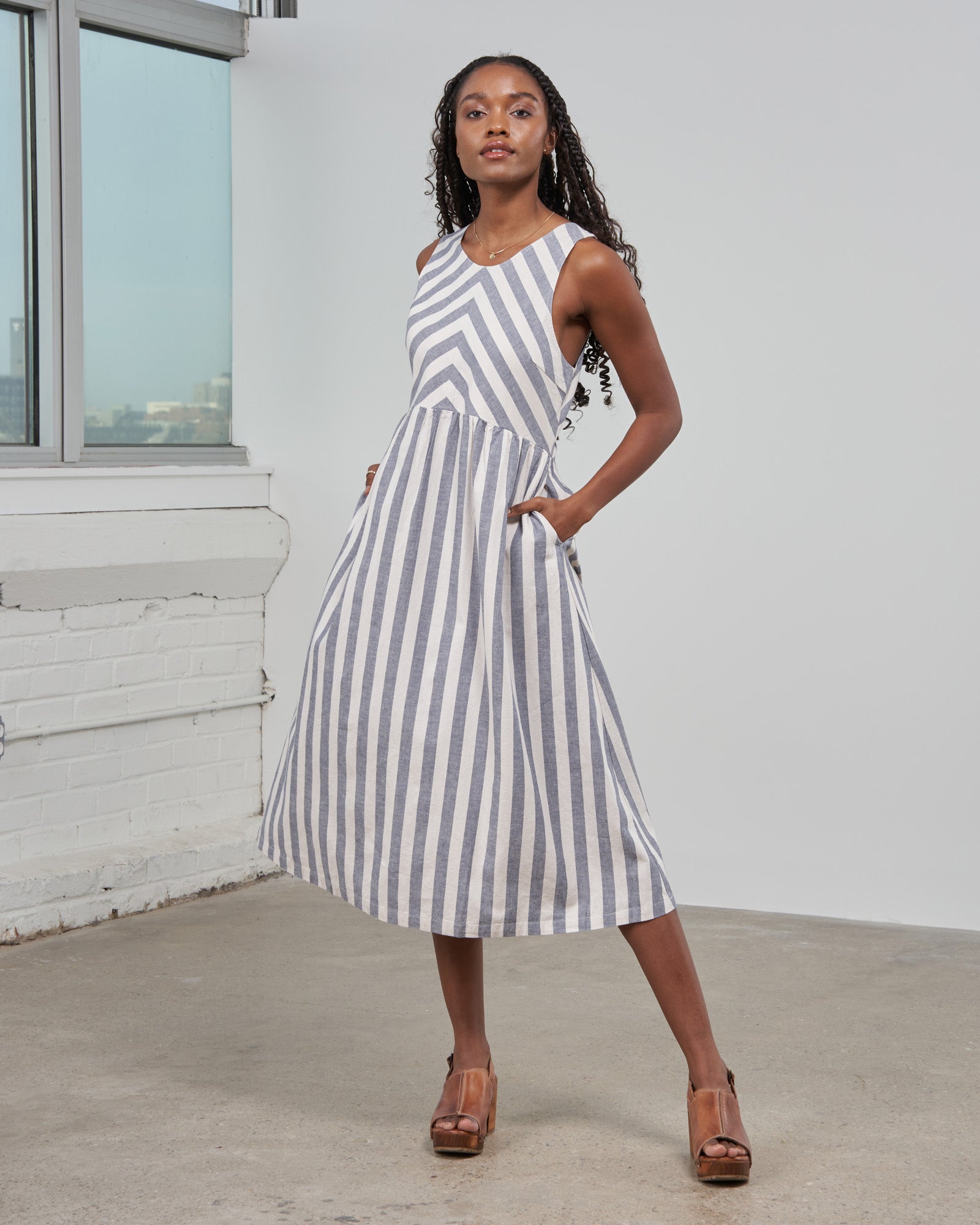 SoftHemp Chambray Midi Dress